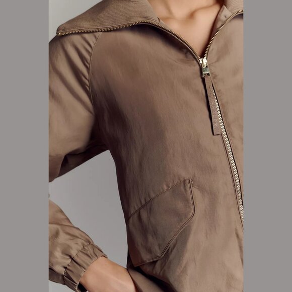 NEW Varley - Size L Women's Morven Blouson Jacket - Taupe - Picture 4 of 4